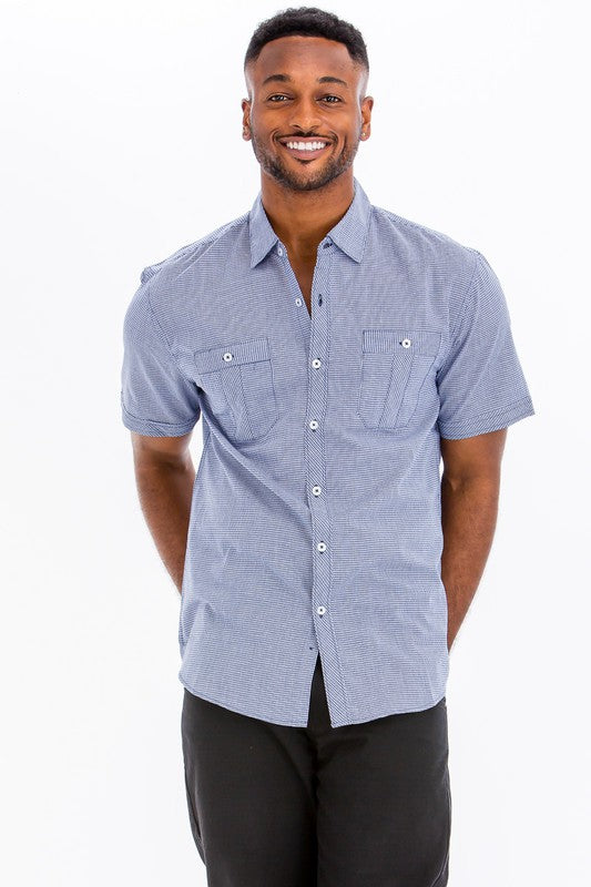 Mens Short Sleeve Button Down Shirt - CITYBOYZ★USA