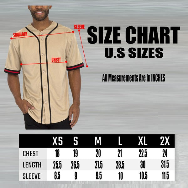 Unisex Active Sports Team Baseball Jersey - CITYBOYZ★USA