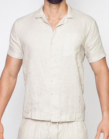 2Eros Breezy Linen Short Sleeve Classic Shirt