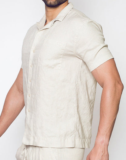 2Eros Breezy Linen Short Sleeve Classic Shirt