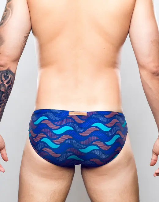 2Eros Ocean Print Swim Brief V10