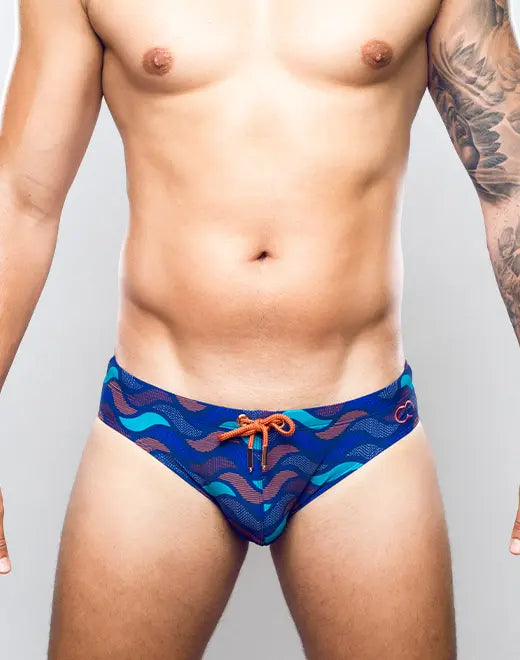 2Eros Ocean Print Swim Brief V10