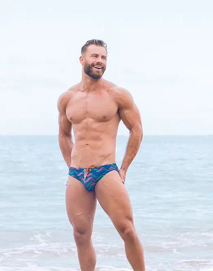 2Eros Ocean Print Swim Brief V10