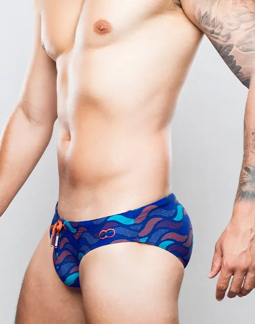 2Eros Ocean Print Swim Brief V10