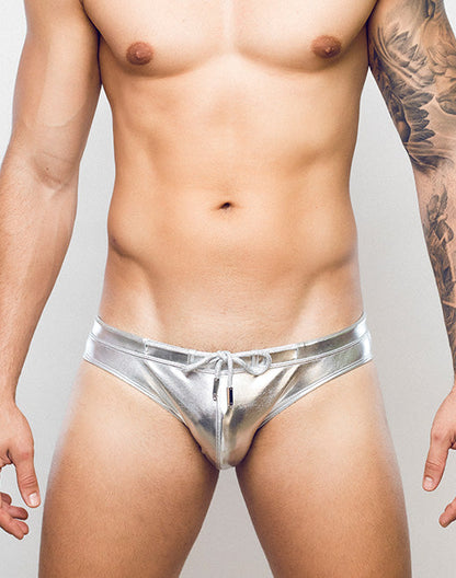 2Eros MetaLux Silver Swim Brief V30