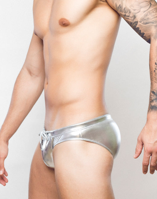 2Eros MetaLux Silver Swim Brief V30