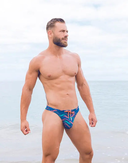 2Eros Ocean Print Swim Thong V80