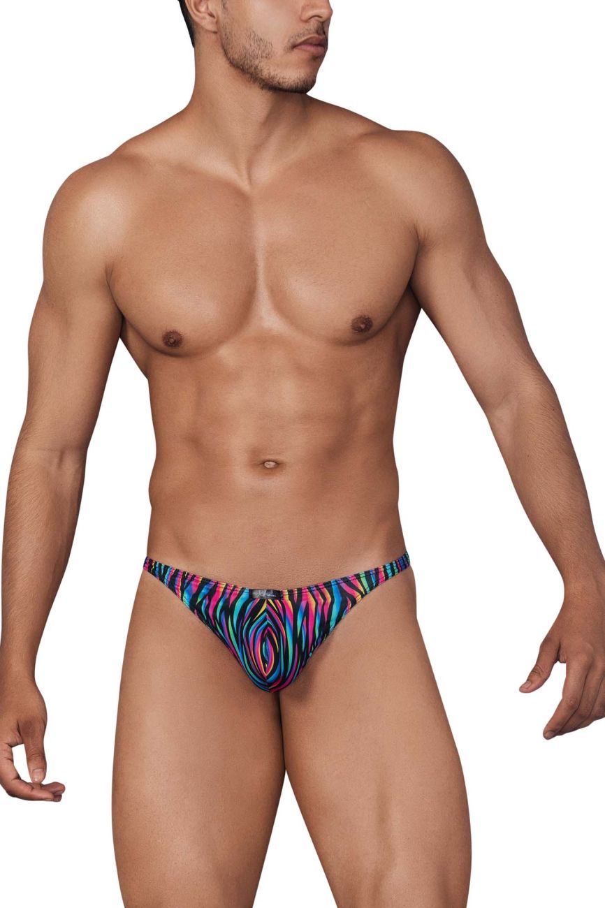 Xtremen Printed Microfiber Thong Disco Zebra Thong- CITYBOYZ★USA