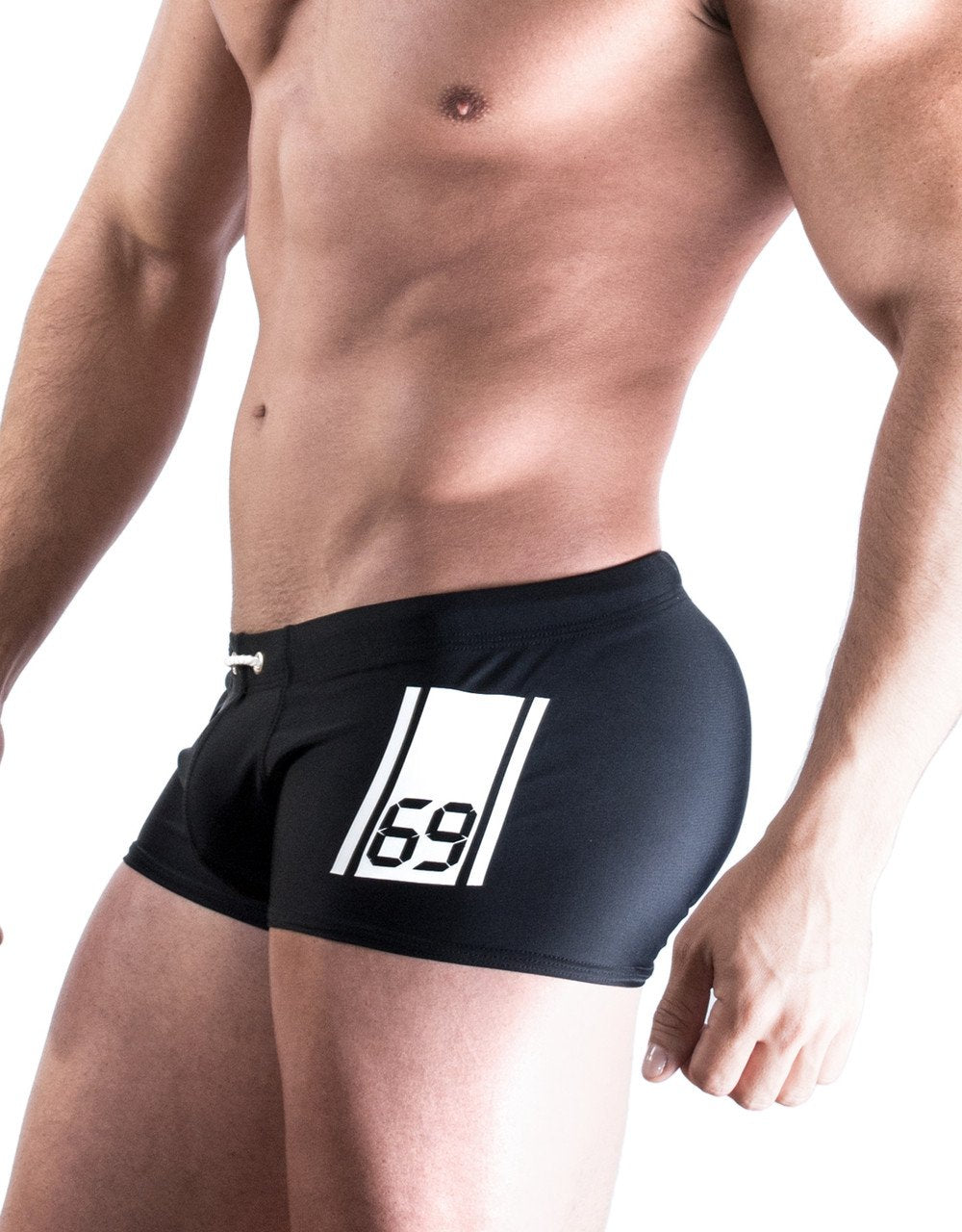 WildmanT "69" SQUARE CUT SWIM BLACK Swimwear- CITYBOYZ★USA