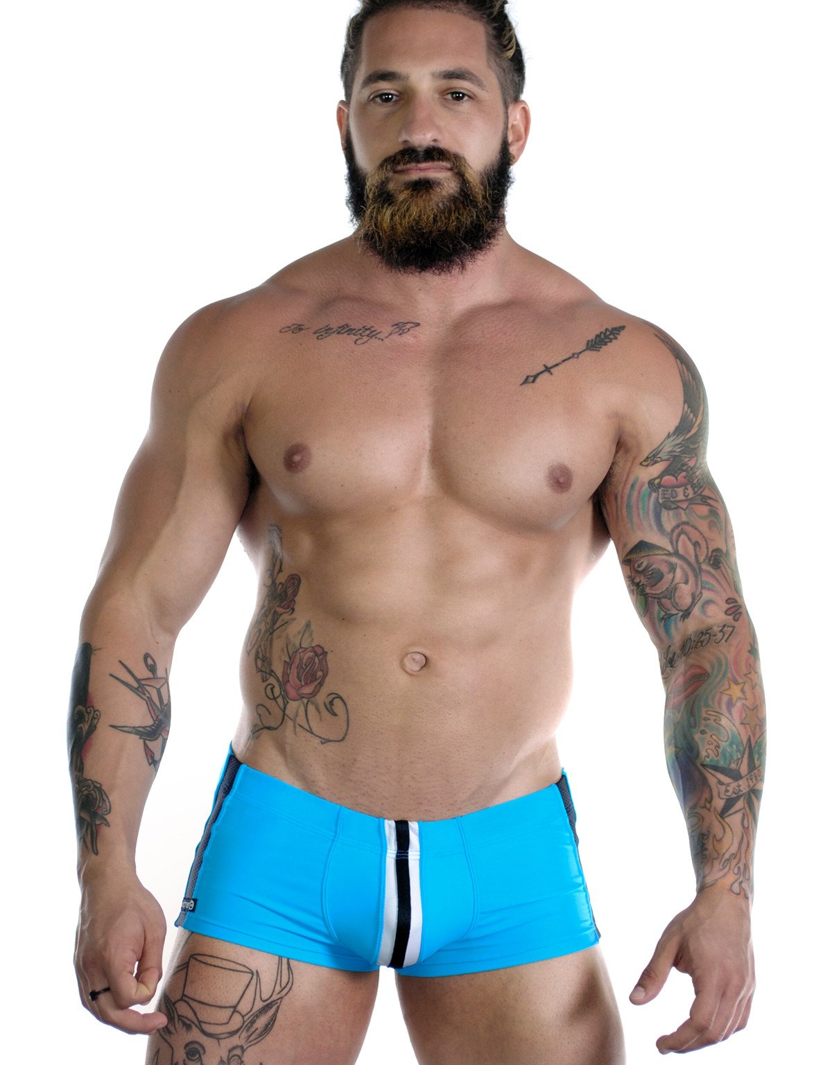 Wildmant Sportivo Square Cut Teal Swimwear- CITYBOYZ★USA